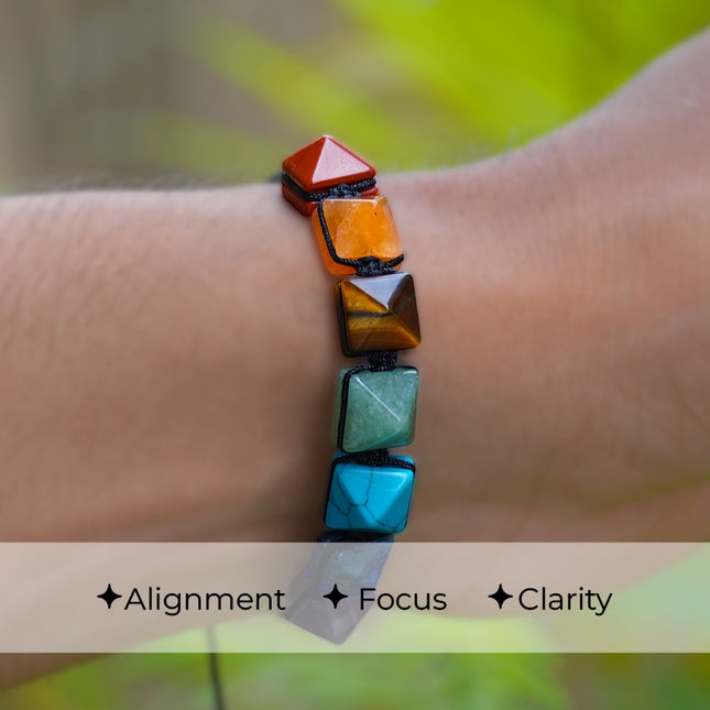 🧿Pyramid Combination + 7 Chakra Healing Bracelet