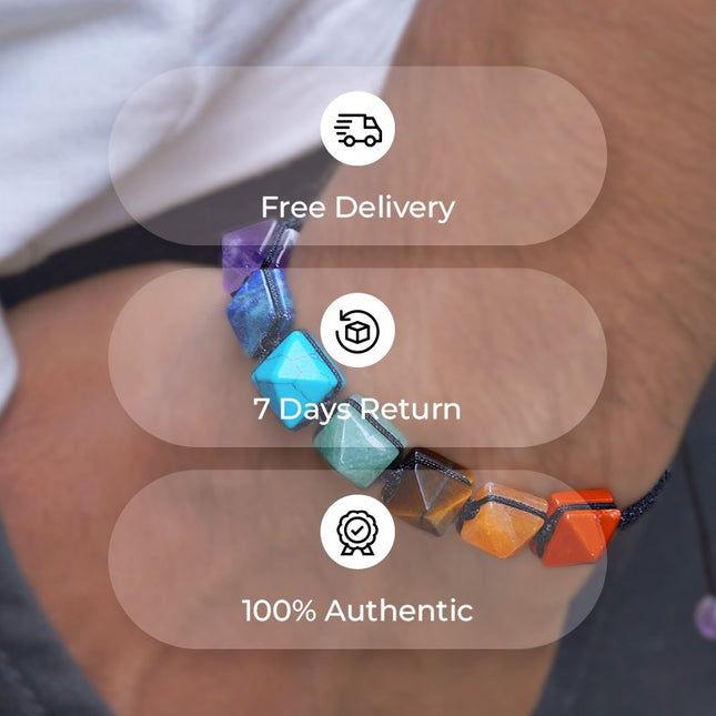 🧿Pyramid Combination + 7 Chakra Healing Bracelet