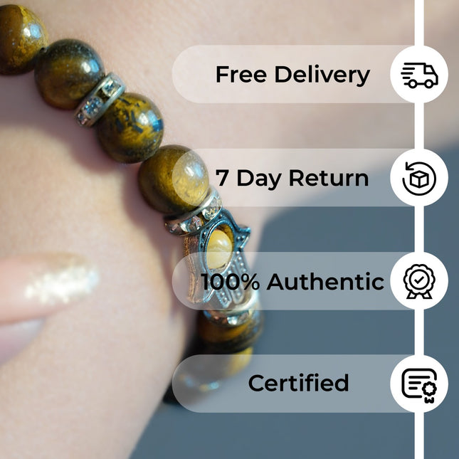 7 Chakra Tiger Eye Energy Bracelet – Grounding | Confidence | Balance