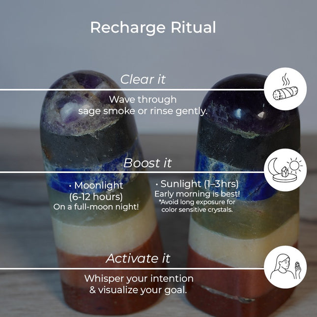 7 Chakra Free Form Crystal – Harmonize, Heal & Energize