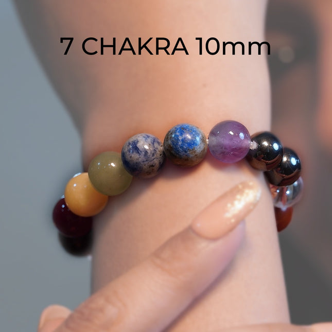 7 Chakra Bracelet – 10mm Natural Healing Stones