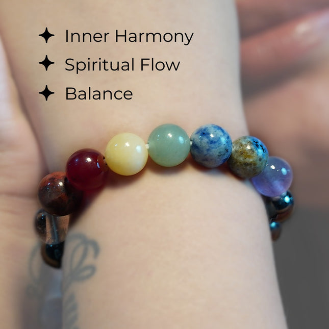 7 Chakra Bracelet – 10mm Natural Healing Stones