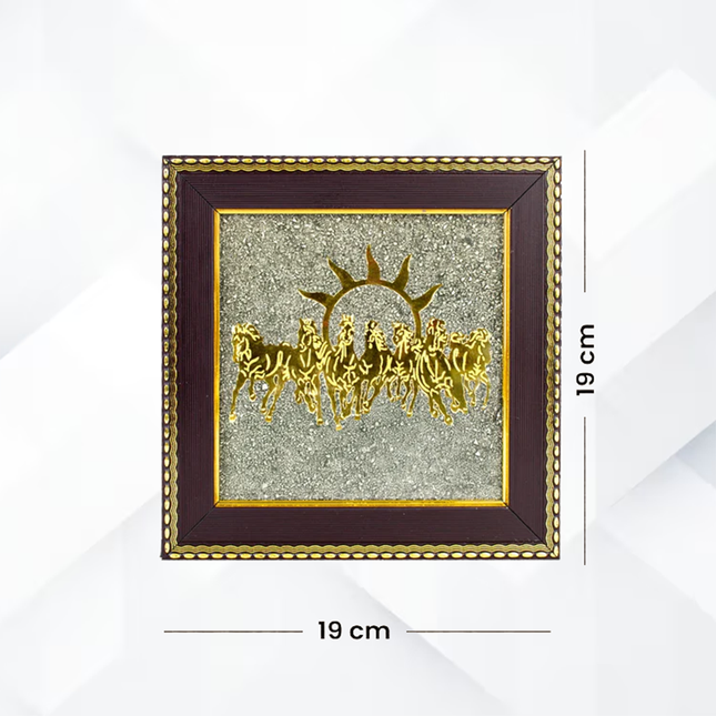 7 Horses Pyrite Frame with Money Magnet Pyramid Combo