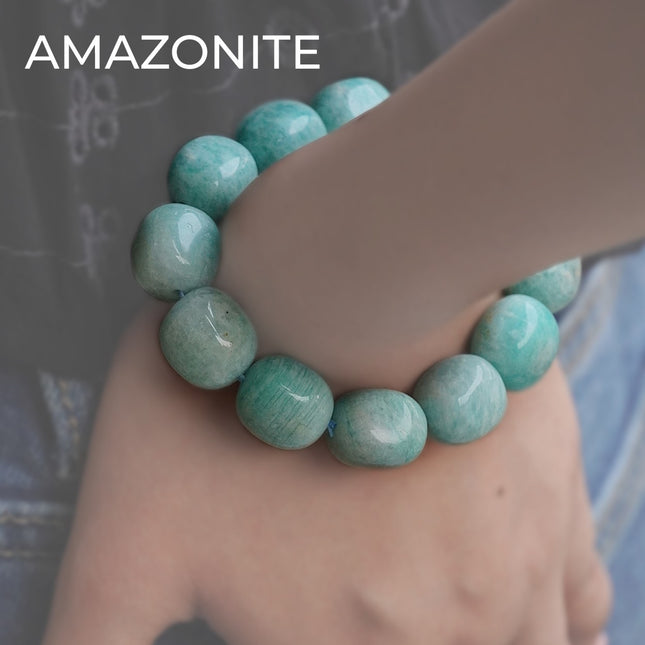 Amazonite Tumble Bracelet – Calm, Communication & Courage