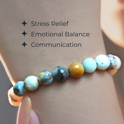 Amazonite Diamond Cut Bracelet – Speak Truth, Radiate Calm