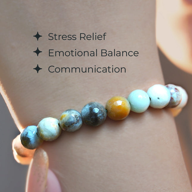 Amazonite Diamond Cut Bracelet – Speak Truth, Radiate Calm
