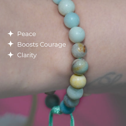 Amazonite Single Dori Bracelet – Embrace Tranquility, Balance &amp; Everyday Elegance