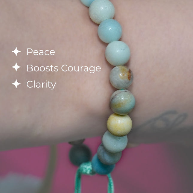 Amazonite Single Dori Bracelet – Embrace Tranquility, Balance &amp; Everyday Elegance