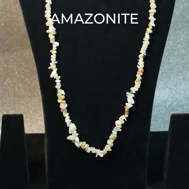 Amazonite Chips Mala – Soothing Balance & Empowered Expression