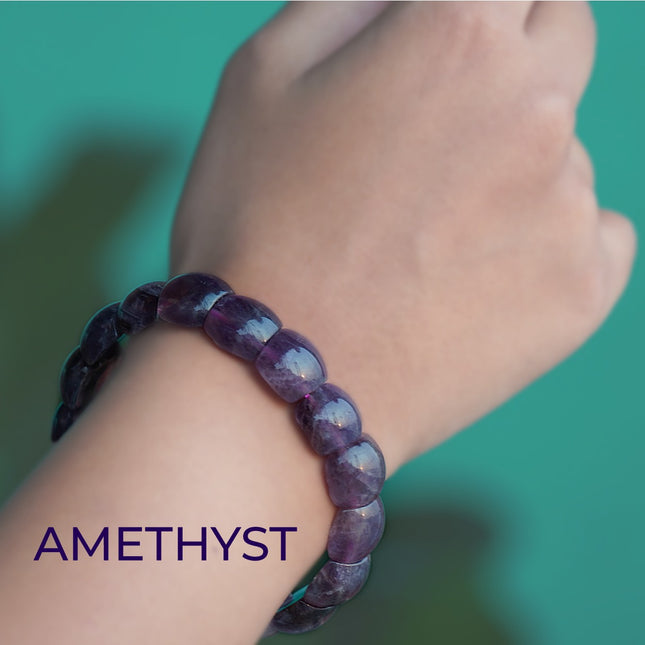 Amethyst Designer Beads Bracelet – Serenity | Intuition | Style