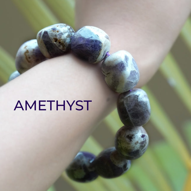 Amethyst Tumble Bracelet – Peace, Clarity &amp; Spiritual Balance