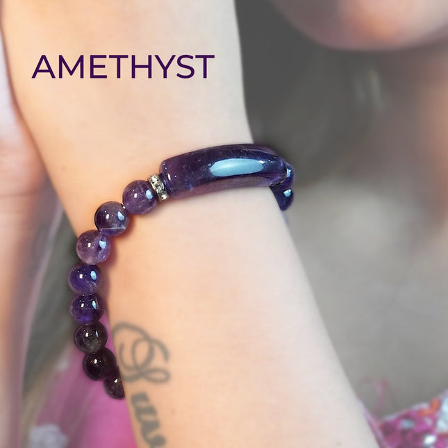 Amethyst Designer Charm Bracelet