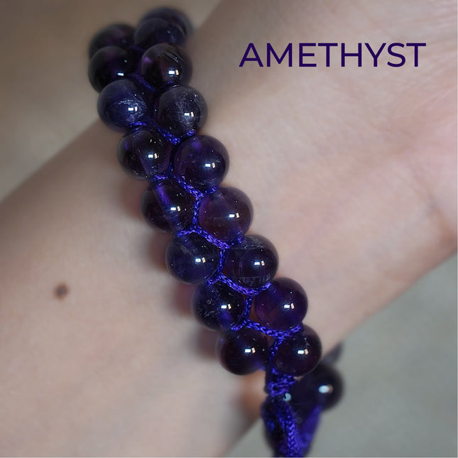 Amethyst Double Dori Bracelet – Serenity, Intuition & Spiritual Protection