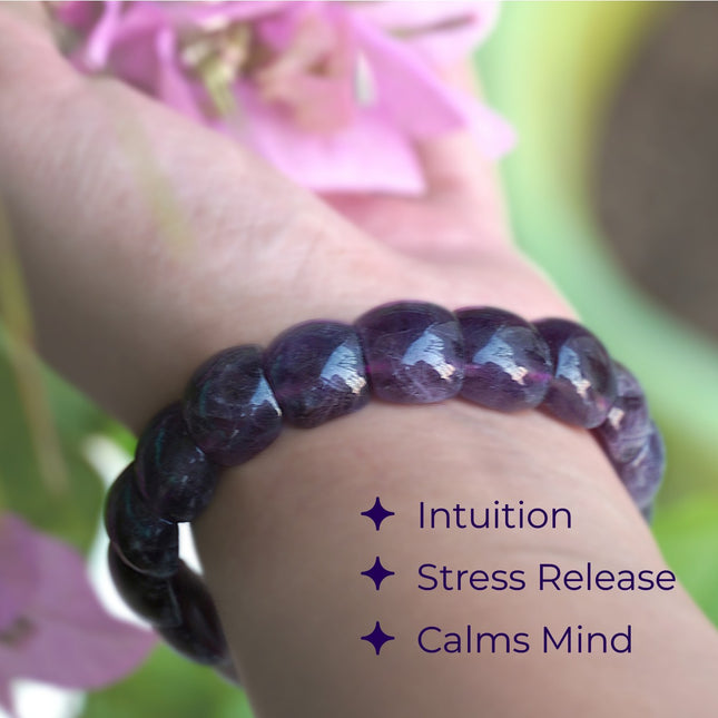 Amethyst Designer Beads Bracelet – Serenity | Intuition | Style