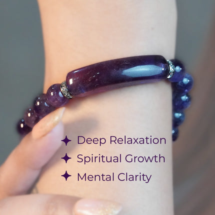 Amethyst Designer Charm Bracelet