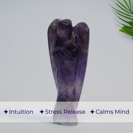 Amethyst 2 inch Angel Figurine – Guardian of Peace, Intuition & Protection