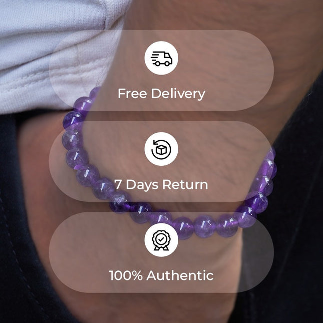 Amethyst Round Beads Bracelets