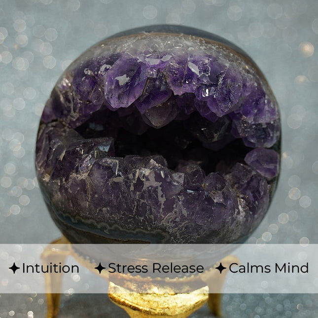 💜 Amethyst Cluster Sphere (Geothyst Sphere)