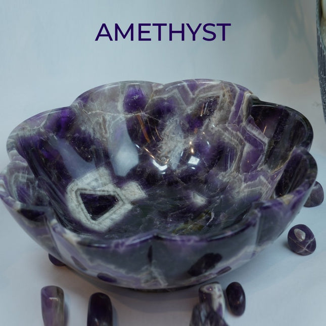 Amethyst Crystal 10 Inch Bowl – Calm, Clarity & Spiritual Connection