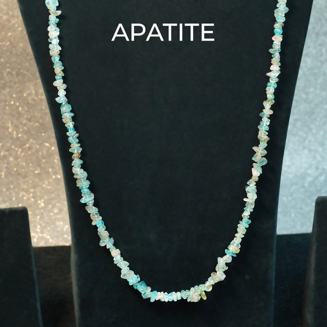 🌀 Natural Apatite Chips Mala (108 Beads)