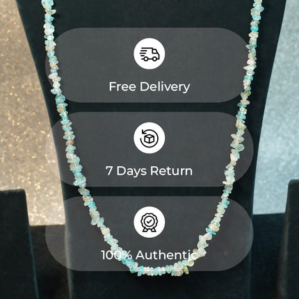🌀 Natural Apatite Chips Mala (108 Beads)