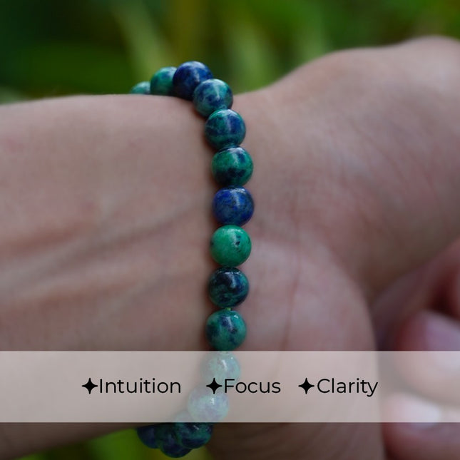 Azurite Round Beads Bracelets