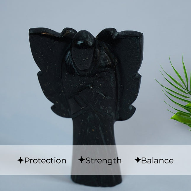 Black Agate Angel – Grounding, Protection & Inner Strength