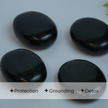 🖤 Black Obsidian Palm Stone