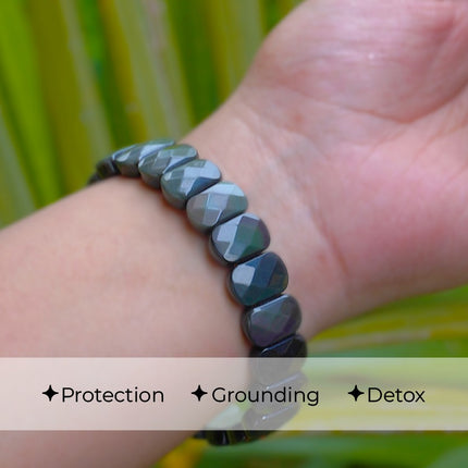 🖤 Designer Beads – Black Obsidian Protection Bracelet