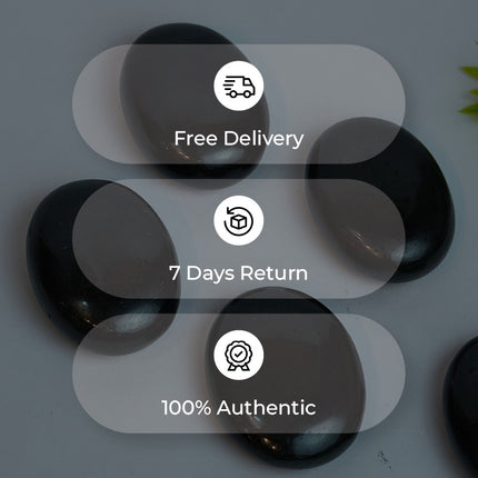 🖤 Black Obsidian Palm Stone