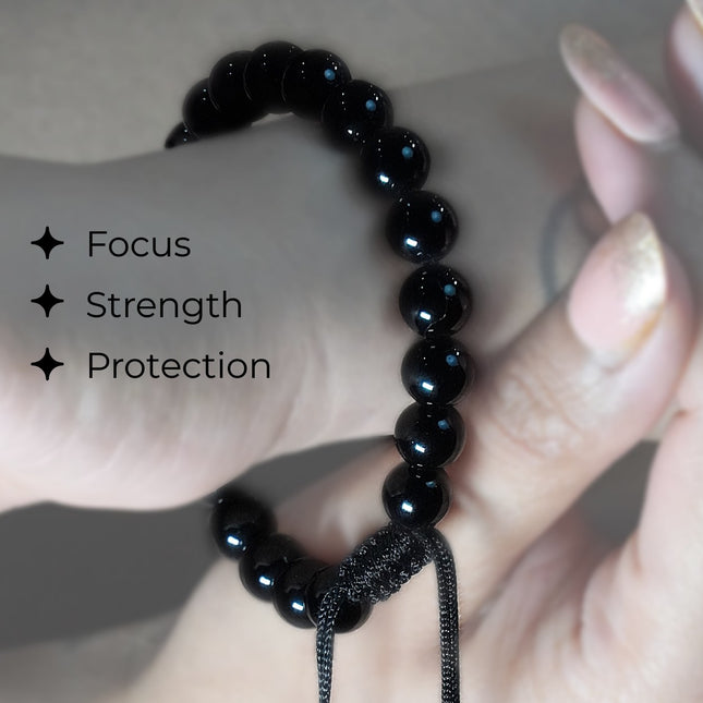 🖤 Black Onyx Single Dori Bracelet – Grounding Strength, Stylish Protection