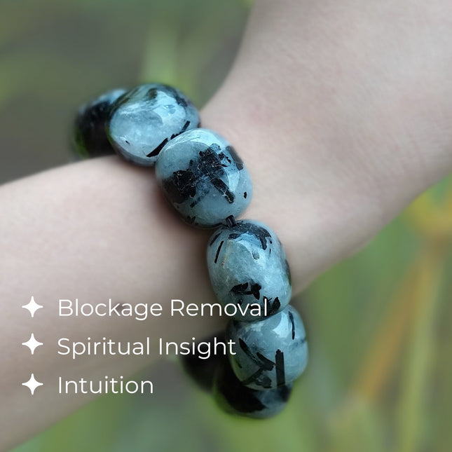 Black Rutile Tumble Bracelet – Clarity, Protection & Energy Amplification