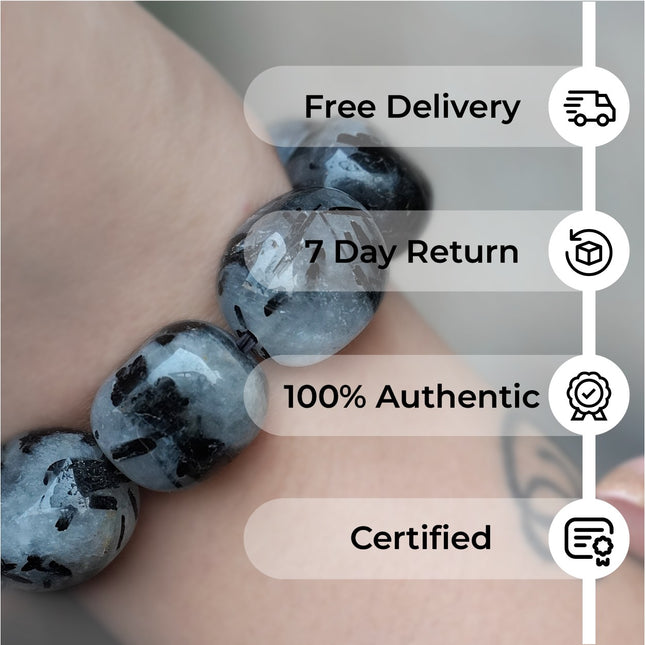 Black Rutile Tumble Bracelet – Clarity, Protection & Energy Amplification