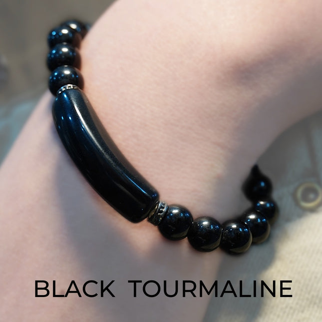 Designer Charm Black Tourmaline Bracelet – Ultimate Protection & Stylish Power