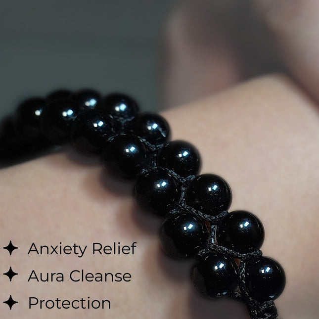 Black Tourmaline Double Dori Bracelet