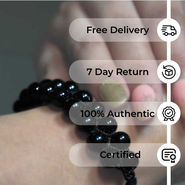 Black Tourmaline Double Dori Bracelet