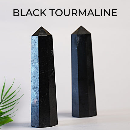 Black Tourmaline Healing Wand – Grounding, Protection & Energy Purification Tool