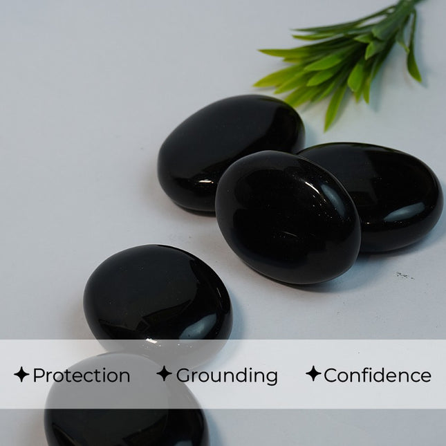 🖤 Black Tourmaline Palm Stone