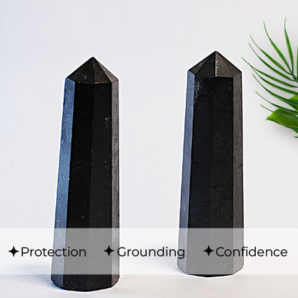 Black Tourmaline Healing Wand – Grounding, Protection & Energy Purification Tool