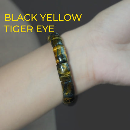 Black & Yellow Tiger Eye Designer Beads Bracelet – Power | Focus | Style