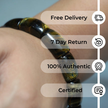 Black & Yellow Tiger Eye Designer Beads Bracelet – Power | Focus | Style
