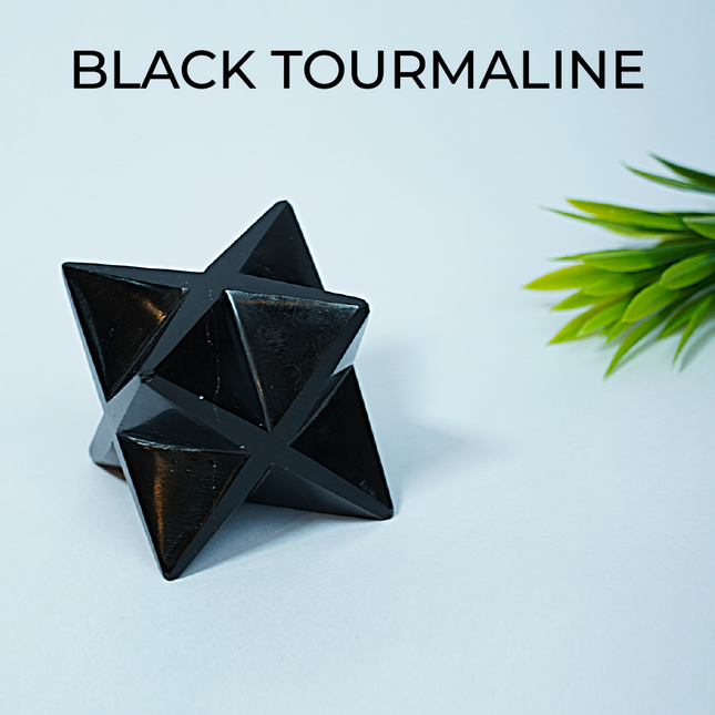 Black Tourmaline Merkaba Big Star – Divine Protection | Energy Shield | Grounding Force