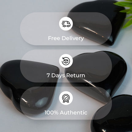 🖤 Black Tourmaline – Big Heart Stone