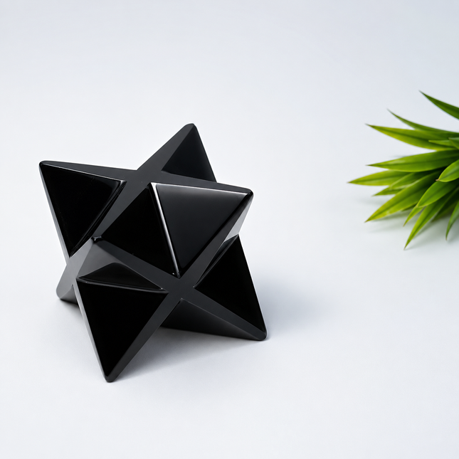 Black Tourmaline Merkaba Big Star – Divine Protection | Energy Shield | Grounding Force