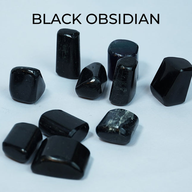 Black Obsidian Tumble Stones – Grounding & Protection Energy Crystals