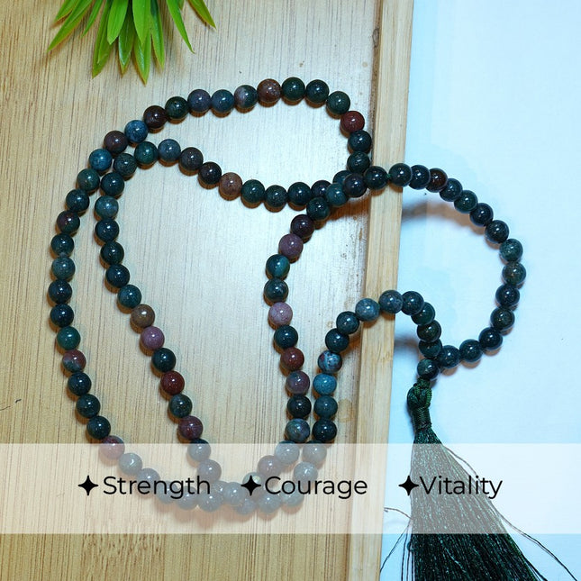 Bloodstone Jup Mala – Strength, Vitality & Spiritual Protection