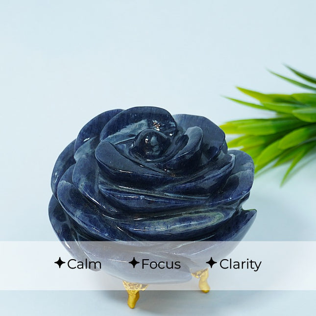 Blue Aventurine Stone Flower — Detailed Product Listing