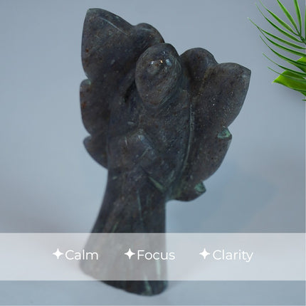 Blue Aventurine Angel – Hand-Carved Crystal Guardian of Clarity & Calm