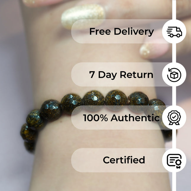 Bronzite Diamond Cut Bracelet