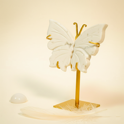 Butterfly Wings Crystal Set – White Agate